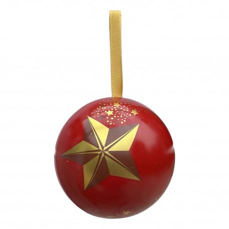 Boule de Noël Rouge en métal