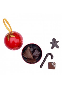 Boule de Noël Rouge en métal