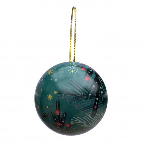 Boule de Noël Verte en métal