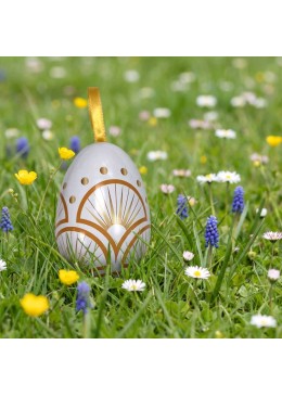 Oeuf métallique Art Nouveau